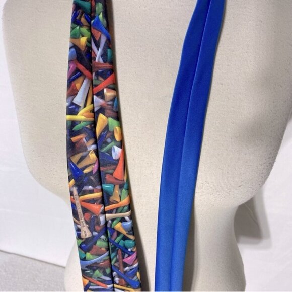 Vintage “Tees” Ralph Marlin & Co 1993 Golf Tee Print Tie - Picture 7 of 10